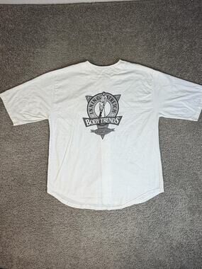 Vintage Upper Deck Baseball Shirt Mens XLT White Short Sleeve Button Up